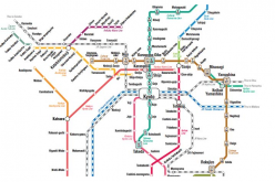 แผนที่รถไฟฟ้าใต้ดินเกียวโต (Kyoto Train – Subway Map)