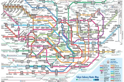 แผนที่รถไฟฟ้าใต้ดินโตเกียว (Metro Subway)