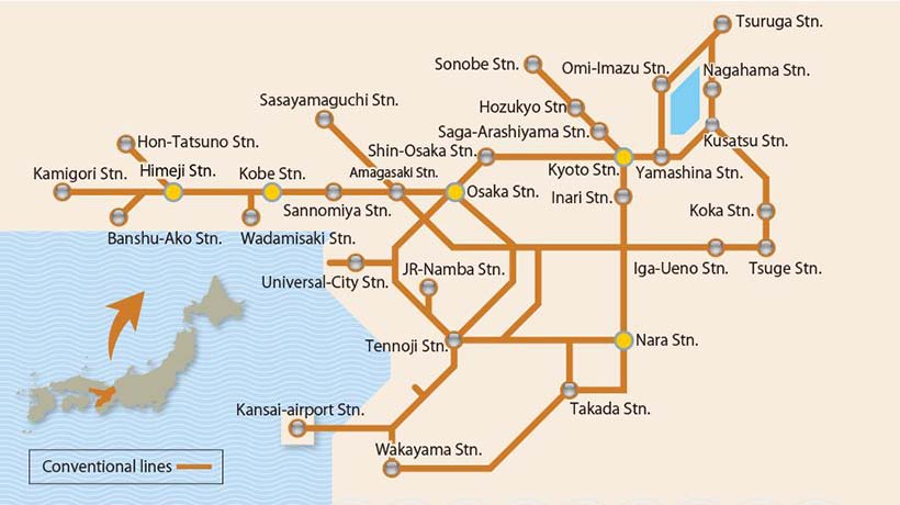 คันไซ แอเรีย พาส (Kansai Area Pass) พาสเดินทางสำหรับเที่ยวภูมิภาคคันไซ ญี่ปุ่น